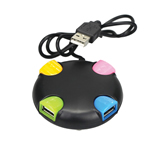 Round Colorful USB 2. 0 4 In 1 HUB