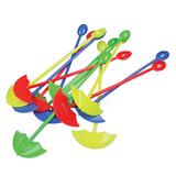Stir Sticks w/Umbrella shaped Heat-resisting Muddlers